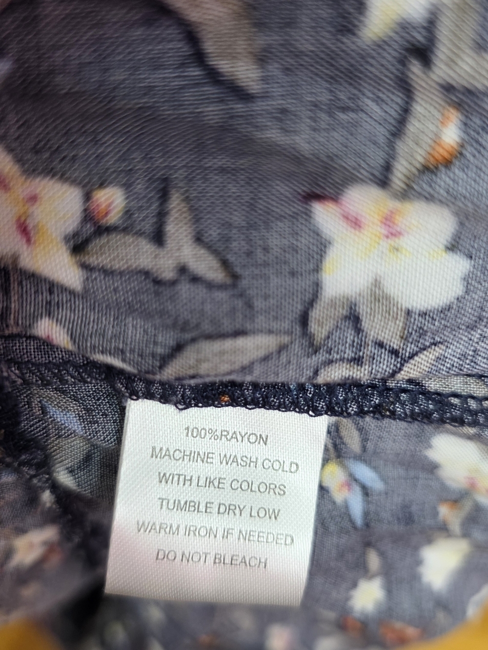 Indigo Rose Navy Floral High-Low Maxi Dress with Ruffle Sleeves Medium - Picture 6 of 10